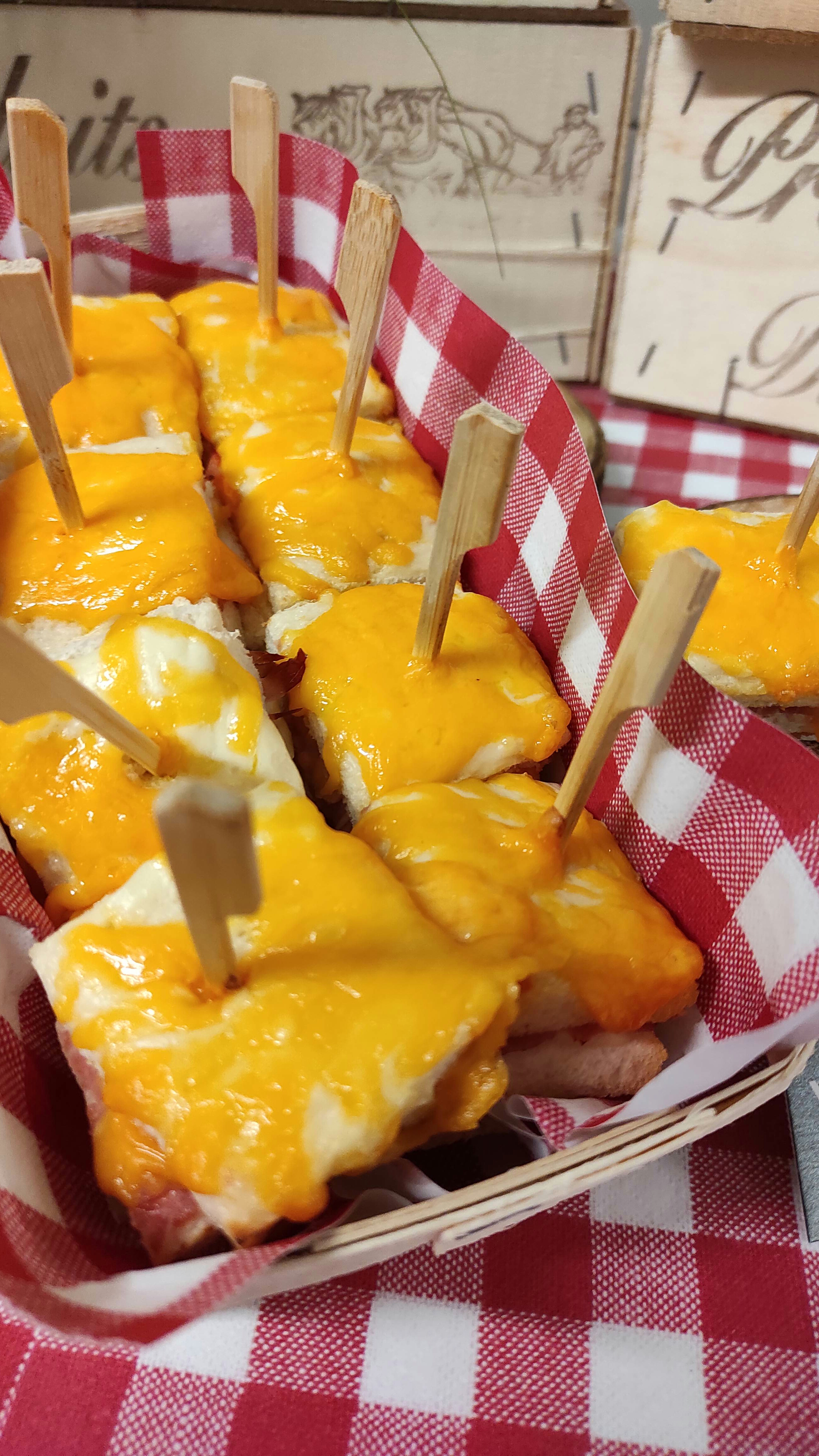 mini croque cheddar 
